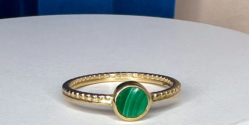 Malachite jewellery from Zelda Cave