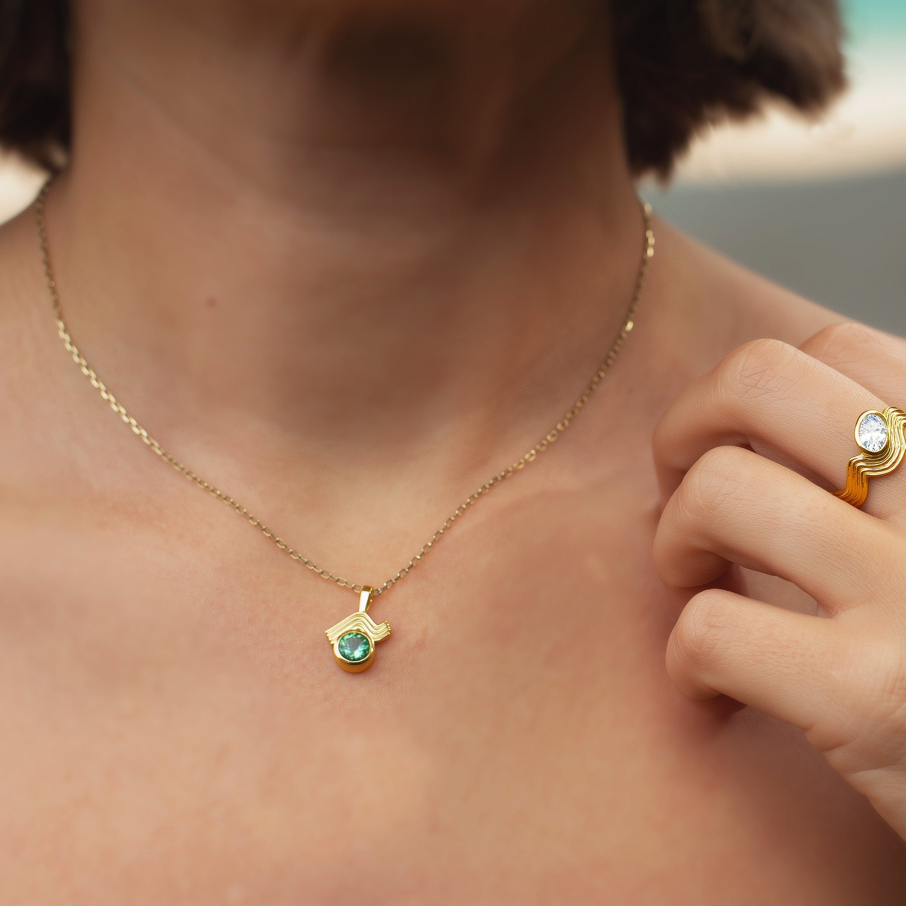 Tourmaline Solitaire Necklace