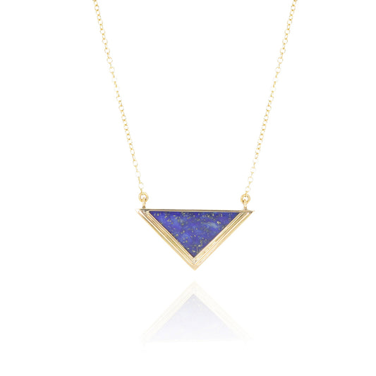 Linea Triangle Lapis Lazuli Necklace
