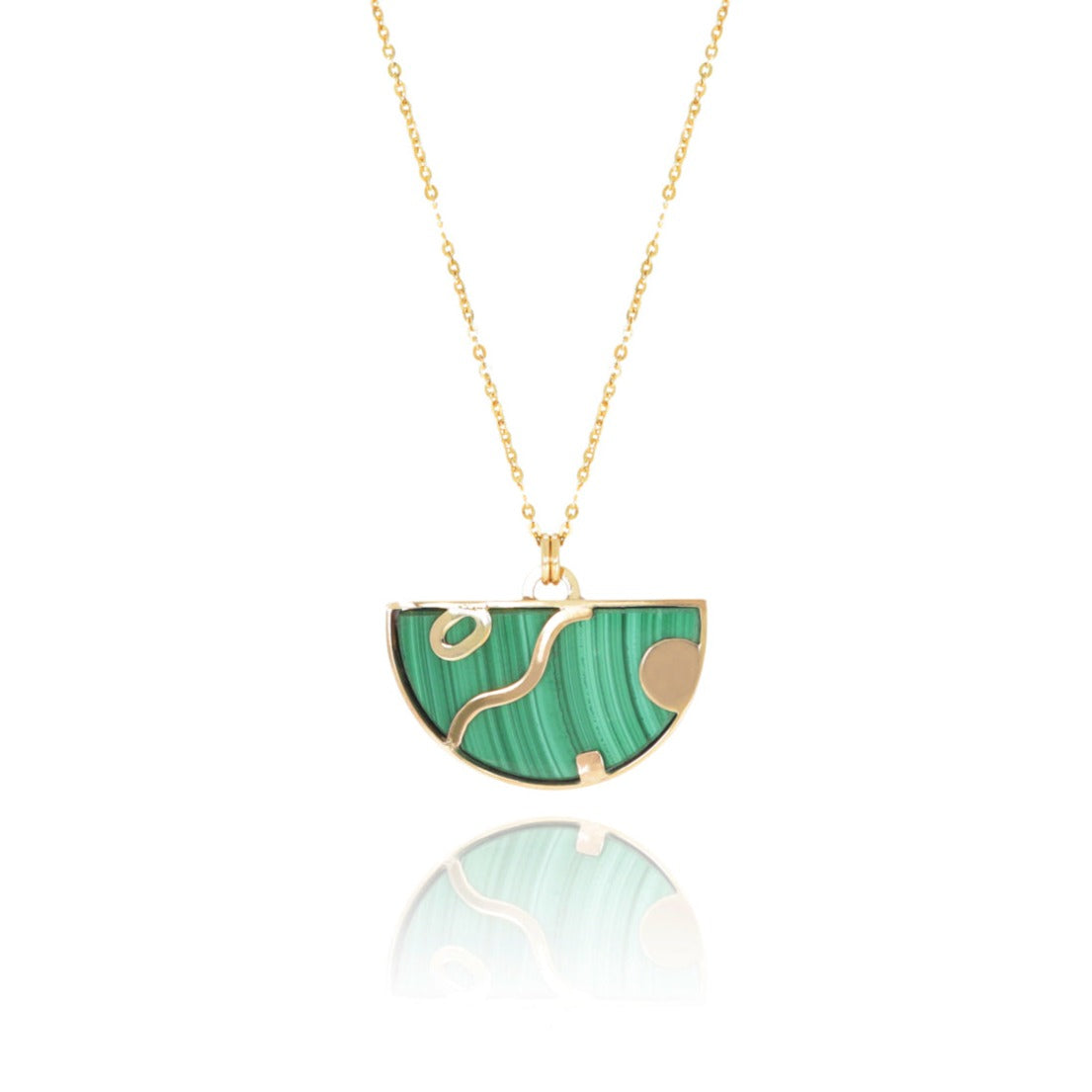Malachite Hemisphere Necklace