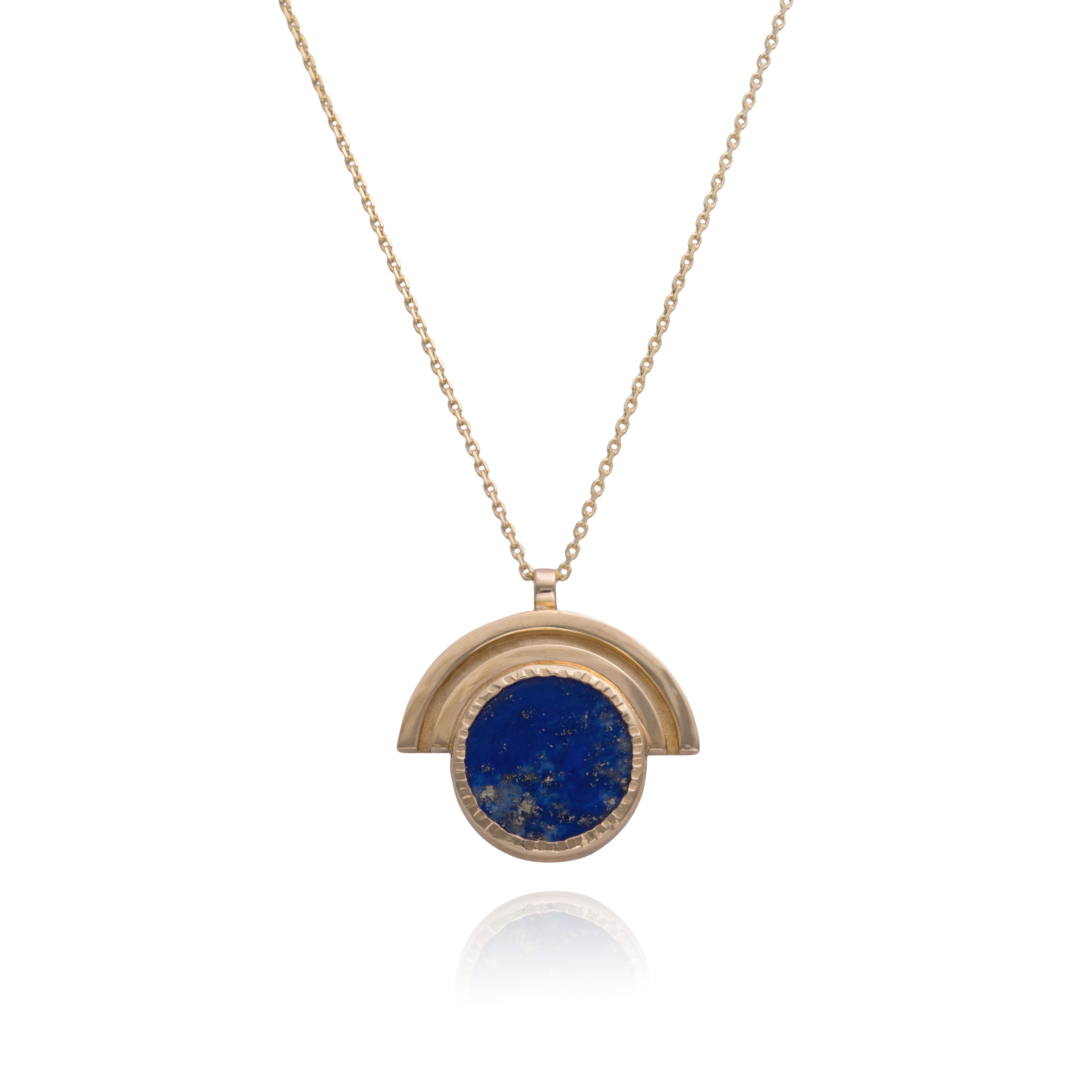 Linea Arc Necklace set with Lapis Lazuli