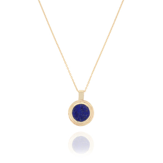 Ascent Gold Necklace set with Lapis Lazuli Stone