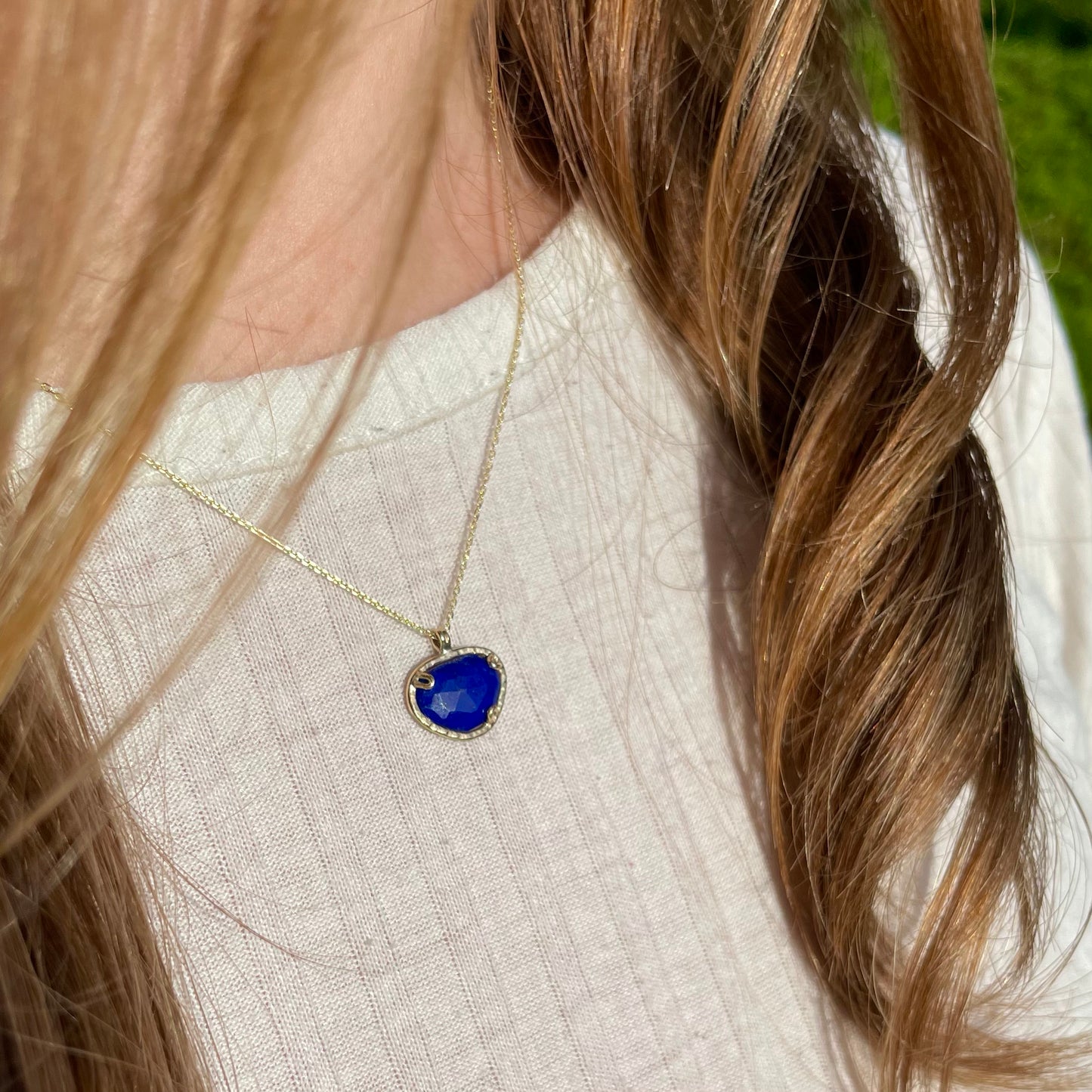 Rosecut Lapis Lazuli necklace