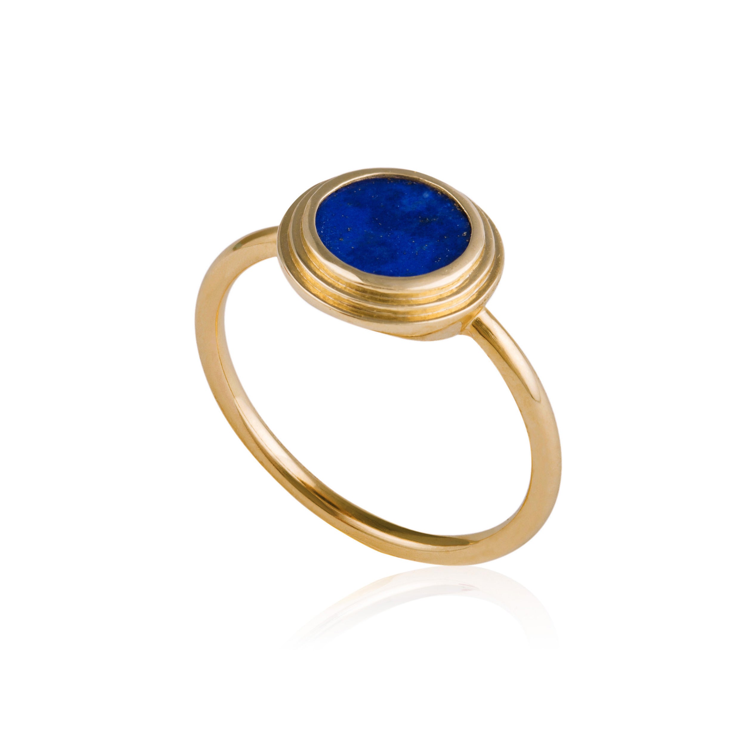 Ascent Gold Ring with Lapis Lazuli Stone
