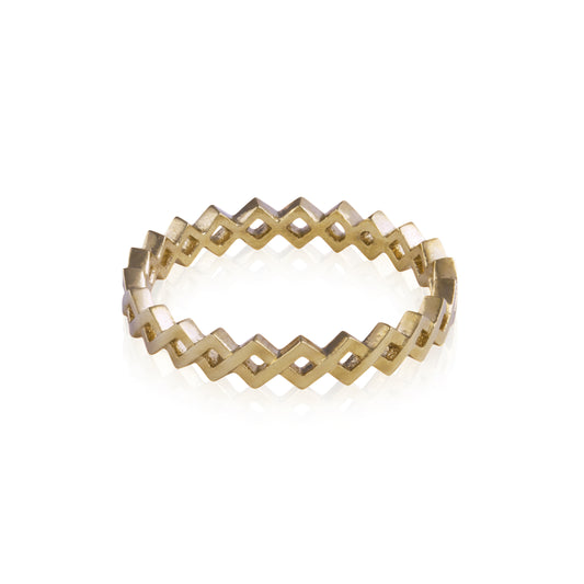 Woven Gold Infinity Ring