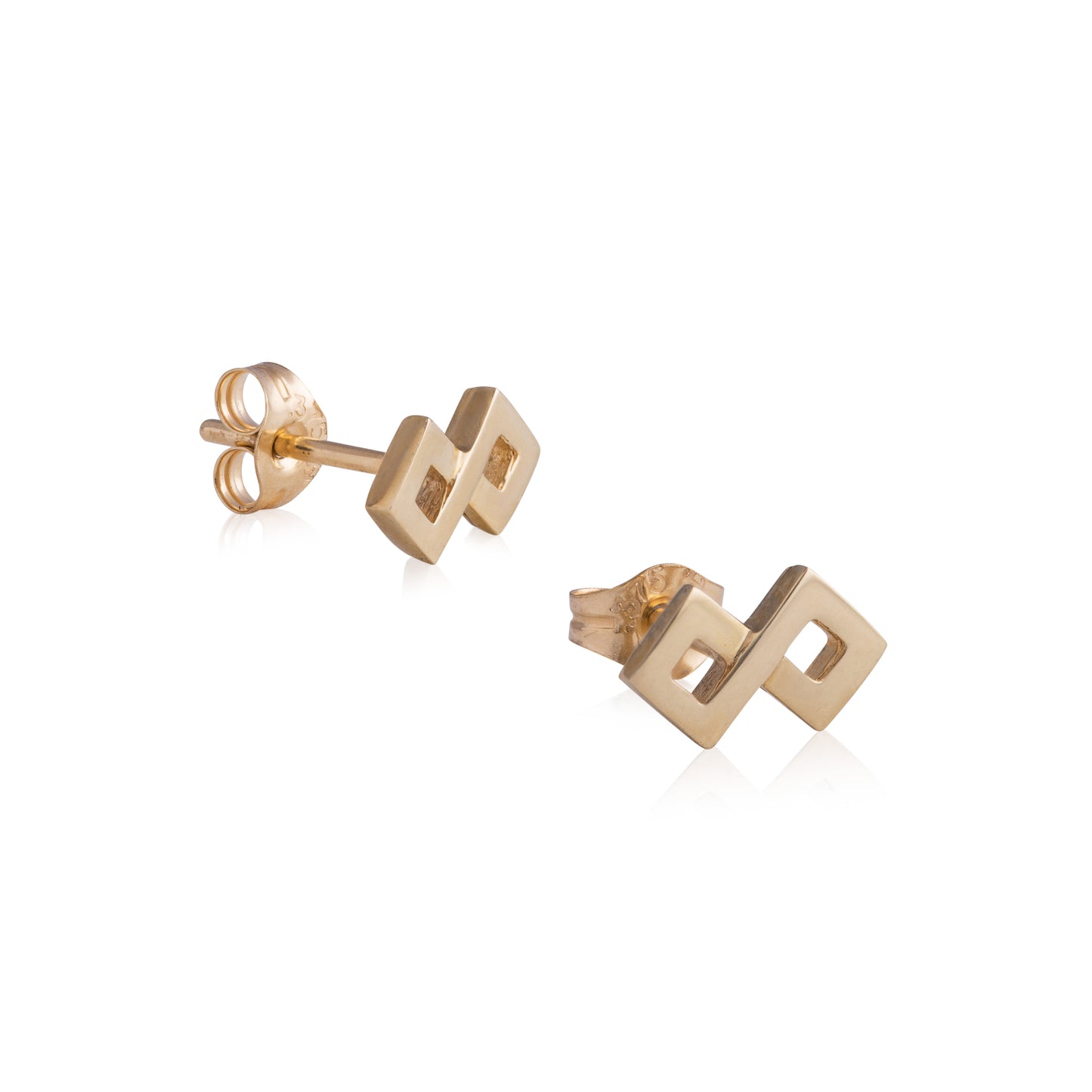 Woven Binary Square Earrings