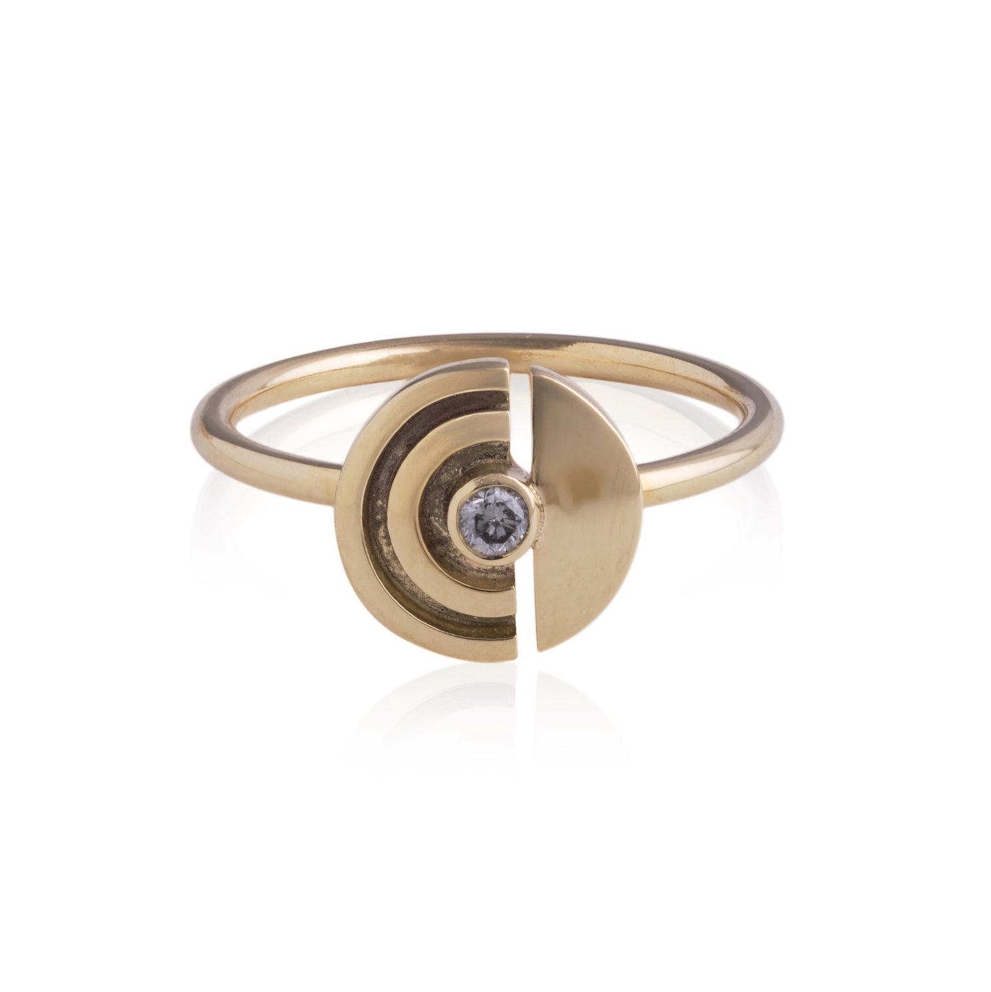 Grey Diamond Annulus Ring