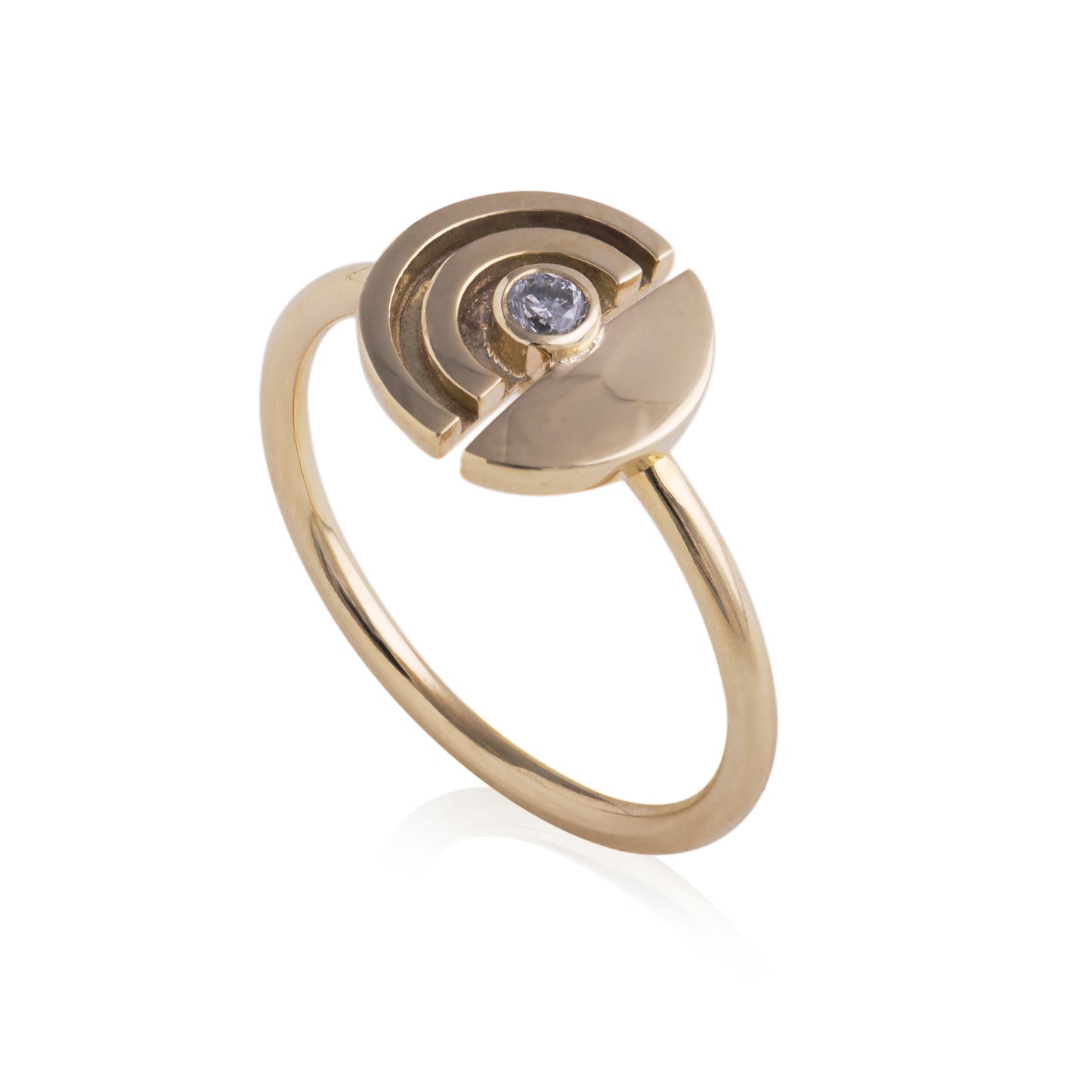 Grey Diamond Annulus Ring