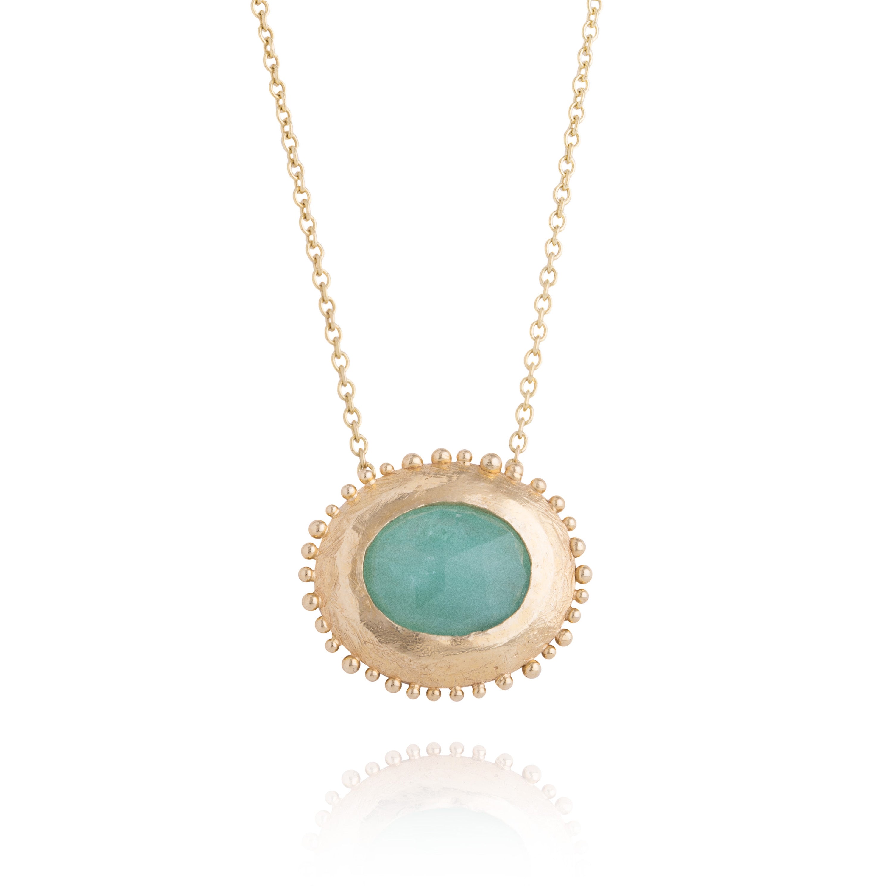Radiant Rosecut Emerald Necklace