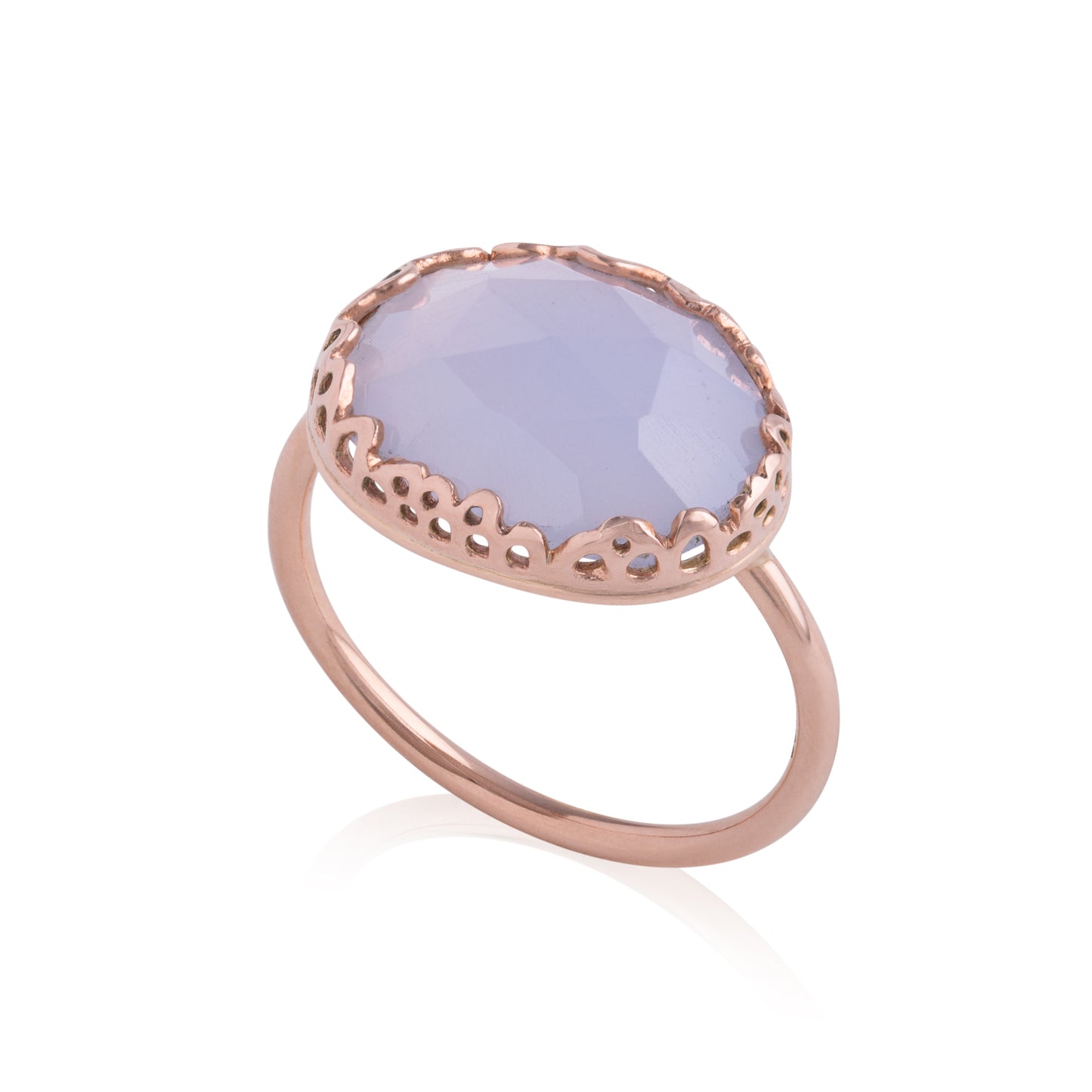 Flux Edge Chalcedony Ring