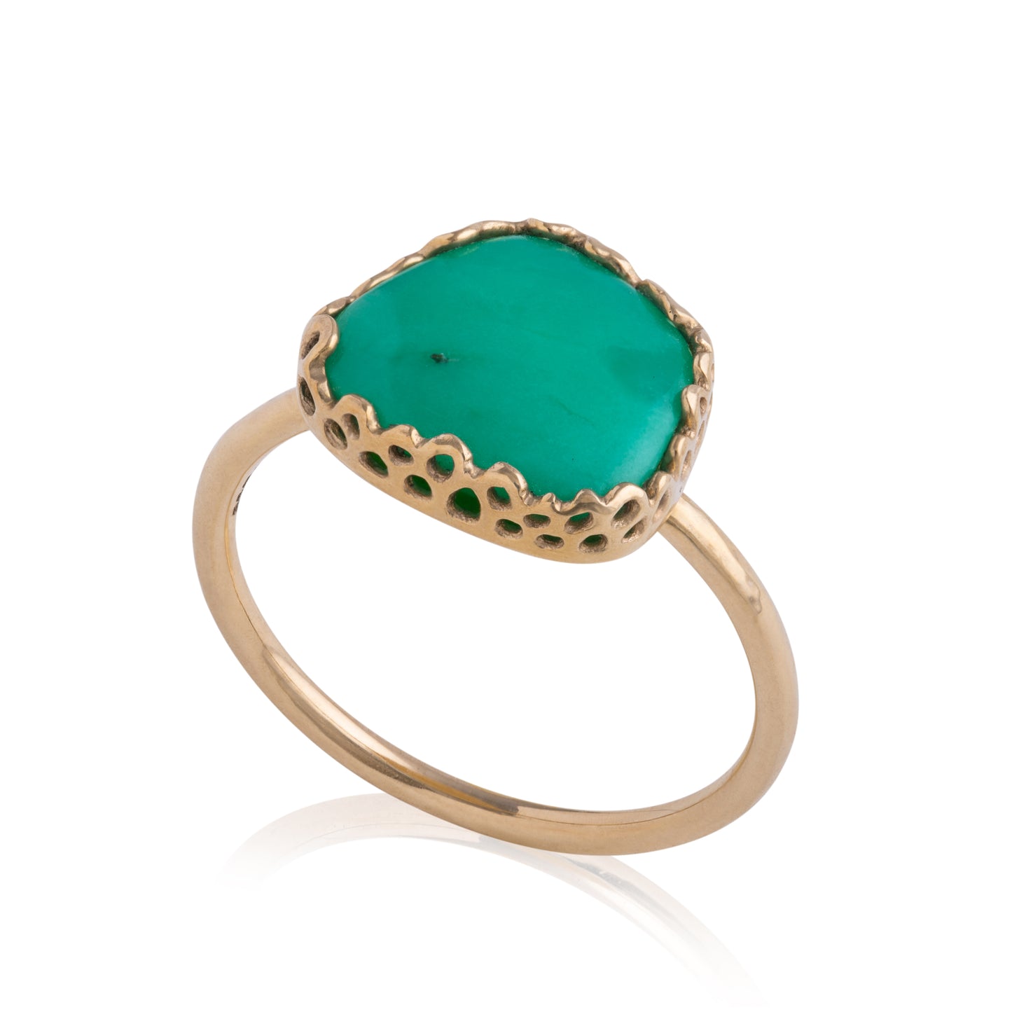 Flux Edge Chrysophase Ring