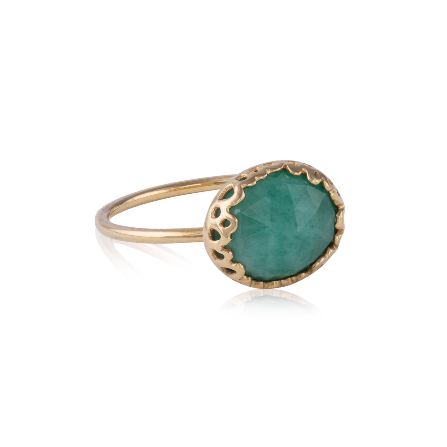 Flux Edge Emerald Ring